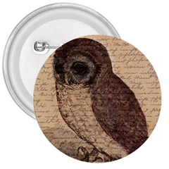 Vintage Owl 3  Buttons by Valentinaart