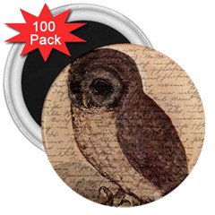 Vintage Owl 3  Magnets (100 Pack) by Valentinaart