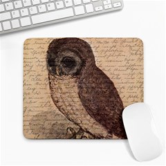 Vintage Owl Large Mousepads by Valentinaart