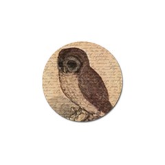 Vintage Owl Golf Ball Marker by Valentinaart