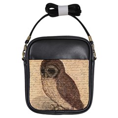 Vintage Owl Girls Sling Bags by Valentinaart