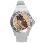 Vintage owl Round Plastic Sport Watch (L) Front