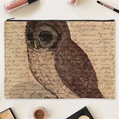 Vintage Owl Cosmetic Bag (xxxl)  by Valentinaart