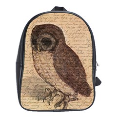 Vintage Owl School Bags (xl)  by Valentinaart