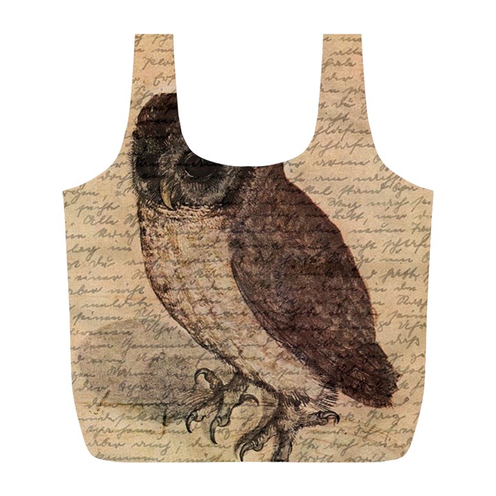 Vintage owl Full Print Recycle Bags (L) 