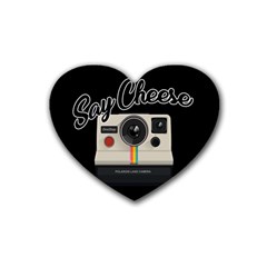 Say Cheese Rubber Coaster (Heart) 