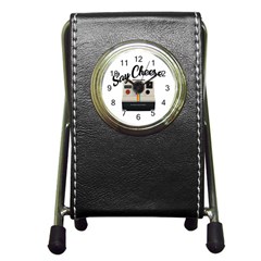 Say Cheese Pen Holder Desk Clocks by Valentinaart