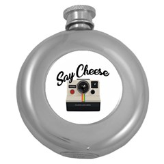 Say Cheese Round Hip Flask (5 Oz) by Valentinaart