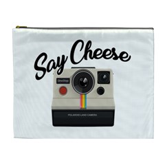 Say Cheese Cosmetic Bag (xl) by Valentinaart