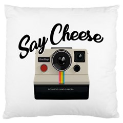 Say Cheese Large Cushion Case (one Side) by Valentinaart