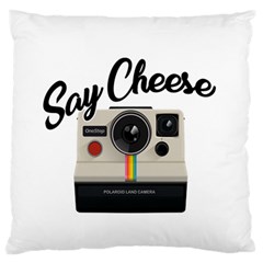 Say Cheese Large Flano Cushion Case (one Side) by Valentinaart