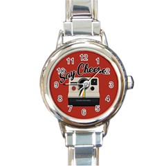 Say Cheese Round Italian Charm Watch by Valentinaart