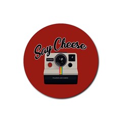 Say Cheese Rubber Coaster (round)  by Valentinaart