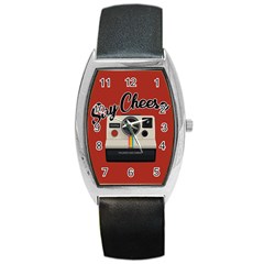 Say Cheese Barrel Style Metal Watch by Valentinaart