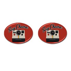 Say Cheese Cufflinks (oval) by Valentinaart