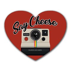 Say Cheese Heart Mousepads by Valentinaart