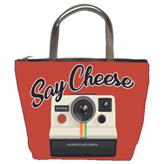 Say Cheese Bucket Bags by Valentinaart