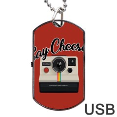 Say Cheese Dog Tag Usb Flash (one Side) by Valentinaart