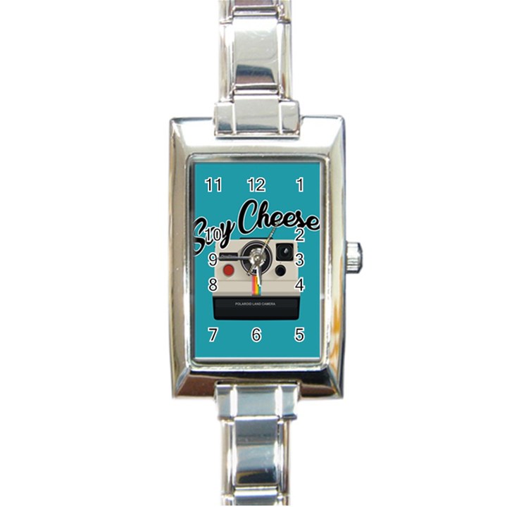 Say Cheese Rectangle Italian Charm Watch