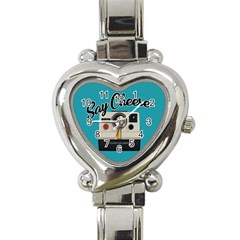 Say Cheese Heart Italian Charm Watch by Valentinaart