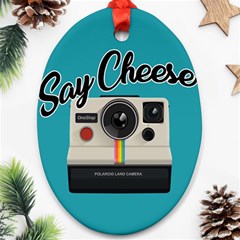 Say Cheese Oval Ornament (two Sides) by Valentinaart