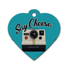 Say Cheese Dog Tag Heart (two Sides) by Valentinaart