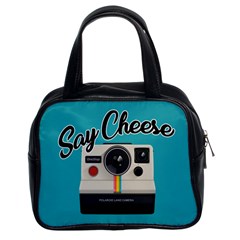 Say Cheese Classic Handbags (2 Sides) by Valentinaart