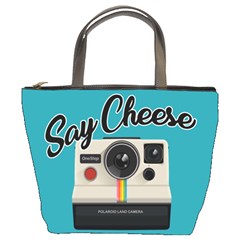 Say Cheese Bucket Bags by Valentinaart