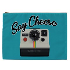 Say Cheese Cosmetic Bag (xxl)  by Valentinaart