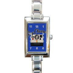 Say Cheese Rectangle Italian Charm Watch by Valentinaart