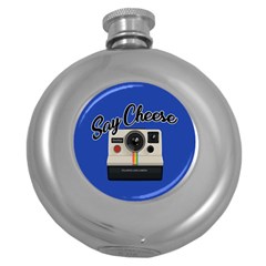 Say Cheese Round Hip Flask (5 Oz) by Valentinaart