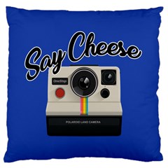 Say Cheese Large Cushion Case (one Side) by Valentinaart