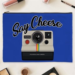 Say Cheese Cosmetic Bag (xxxl)  by Valentinaart