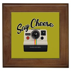 Say Cheese Framed Tiles by Valentinaart