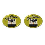 Say Cheese Cufflinks (Oval) Front(Pair)