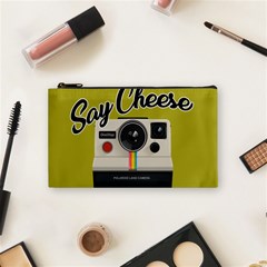 Say Cheese Cosmetic Bag (small)  by Valentinaart