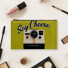 Say Cheese Cosmetic Bag (medium)  by Valentinaart