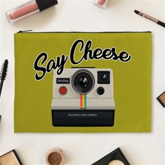 Say Cheese Cosmetic Bag (xl) by Valentinaart