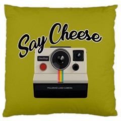 Say Cheese Large Cushion Case (one Side) by Valentinaart