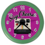 Say Cheese Color Wall Clocks Front