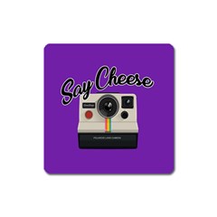 Say Cheese Square Magnet by Valentinaart