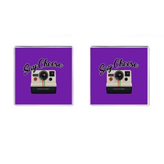 Say Cheese Cufflinks (square) by Valentinaart