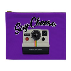 Say Cheese Cosmetic Bag (xl) by Valentinaart