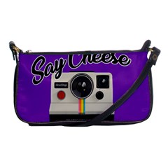 Say Cheese Shoulder Clutch Bags by Valentinaart