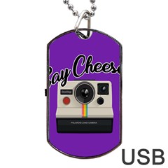 Say Cheese Dog Tag Usb Flash (two Sides) by Valentinaart