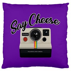 Say Cheese Large Cushion Case (two Sides) by Valentinaart