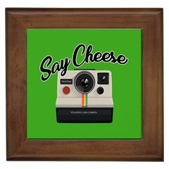 Say Cheese Framed Tiles by Valentinaart