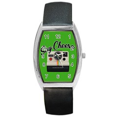 Say Cheese Barrel Style Metal Watch by Valentinaart