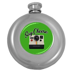 Say Cheese Round Hip Flask (5 Oz) by Valentinaart