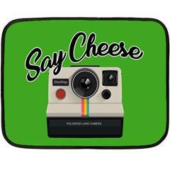 Say Cheese Fleece Blanket (mini) by Valentinaart